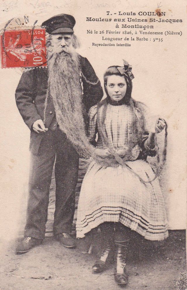 Louis Coulon et sa barbe de 3.30 mètres, vrai nid à chats et à oiseaux Louis Coulon et sa barbe de 3 30 metres vrai nid a chats et a oiseaux 21 Louis-Coulon-et-sa-barbe-de-3-30-metres-vrai-nid-a-chats-et-a-oiseaux-21