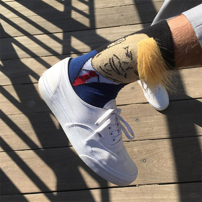 Des chaussettes Donald Trump avec la mèche Des chaussettes Donald Trump avec la meche 12 Des-chaussettes-Donald-Trump-avec-la-meche-12