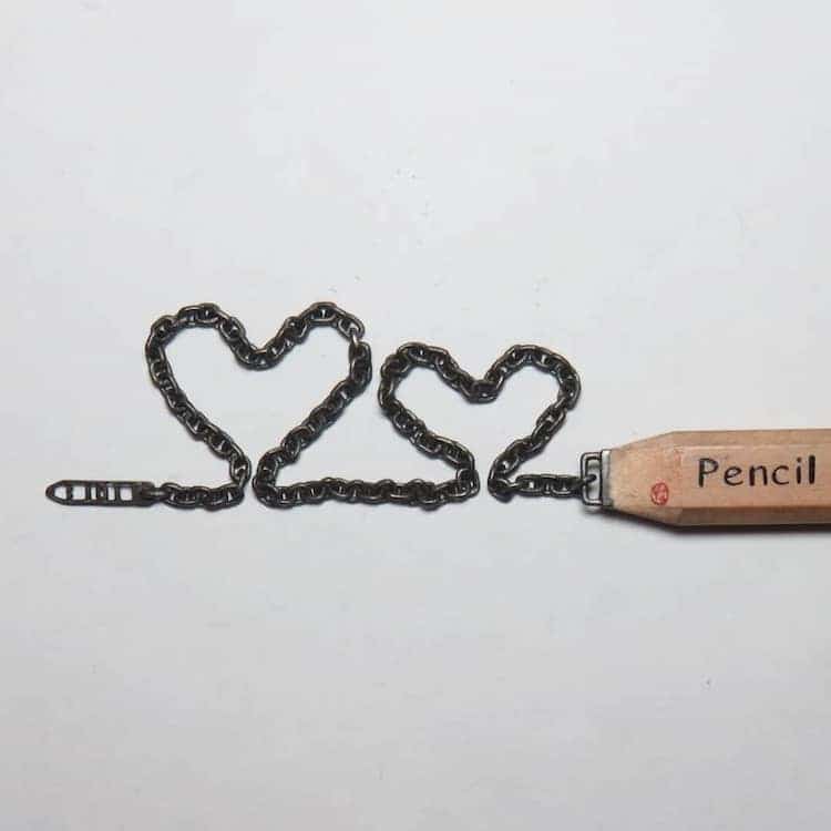 Une incroyable sculpture de mine de crayon en chainette par Chien Chu Lee Une incroyable sculpture de mine de crayon en chainette par Chien Chu Lee 3 Une-incroyable-sculpture-de-mine-de-crayon-en-chainette-par-Chien-Chu-Lee-3