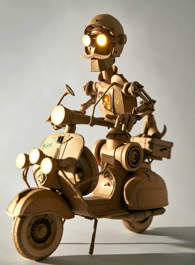 Les sculptures de carton steampunk de Greg Olijnyk de nouveaux robots de carton par Greg Olijnyk 1 de-nouveaux-robots-de-carton-par-Greg-Olijnyk-1