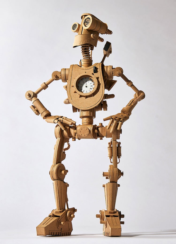 Les sculptures de carton steampunk de Greg Olijnyk de nouveaux robots de carton par Greg Olijnyk 2 de-nouveaux-robots-de-carton-par-Greg-Olijnyk-2