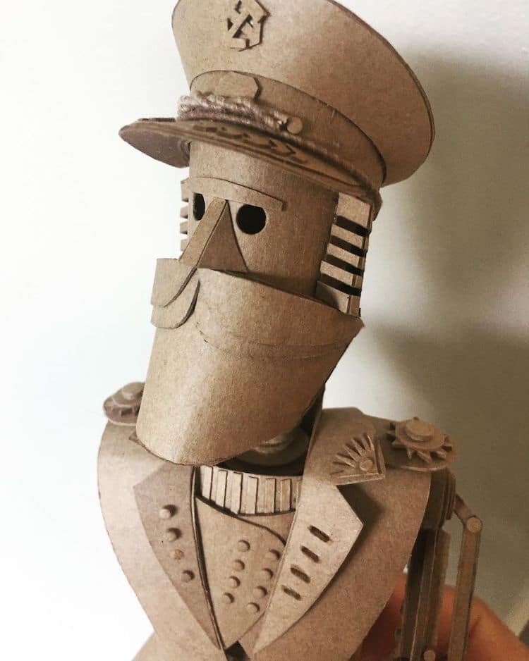 Les sculptures de carton steampunk de Greg Olijnyk de nouveaux robots de carton par Greg Olijnyk 5 de-nouveaux-robots-de-carton-par-Greg-Olijnyk-5