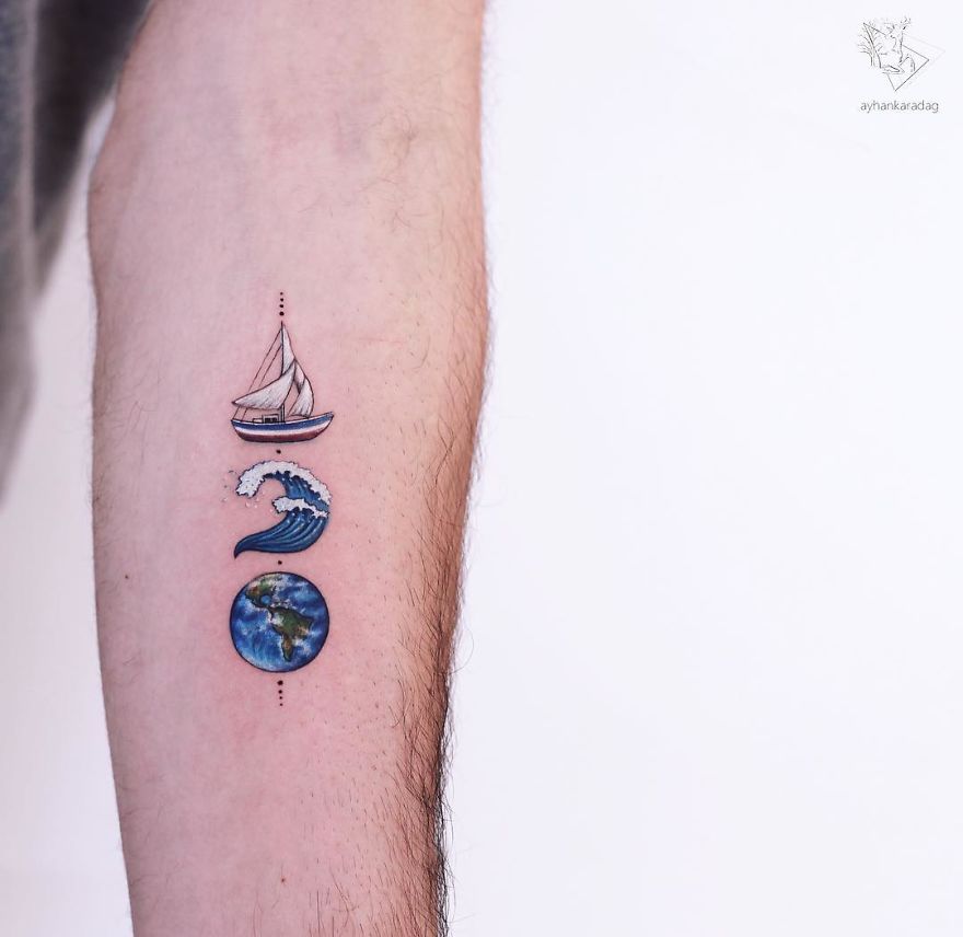 Les tatouages minimalistes et colorés de Ayhan Karadag Les tatouages minimalistes et colores de Ayhan Karadag 15 Les-tatouages-minimalistes-et-colores-de-Ayhan-Karadag-15