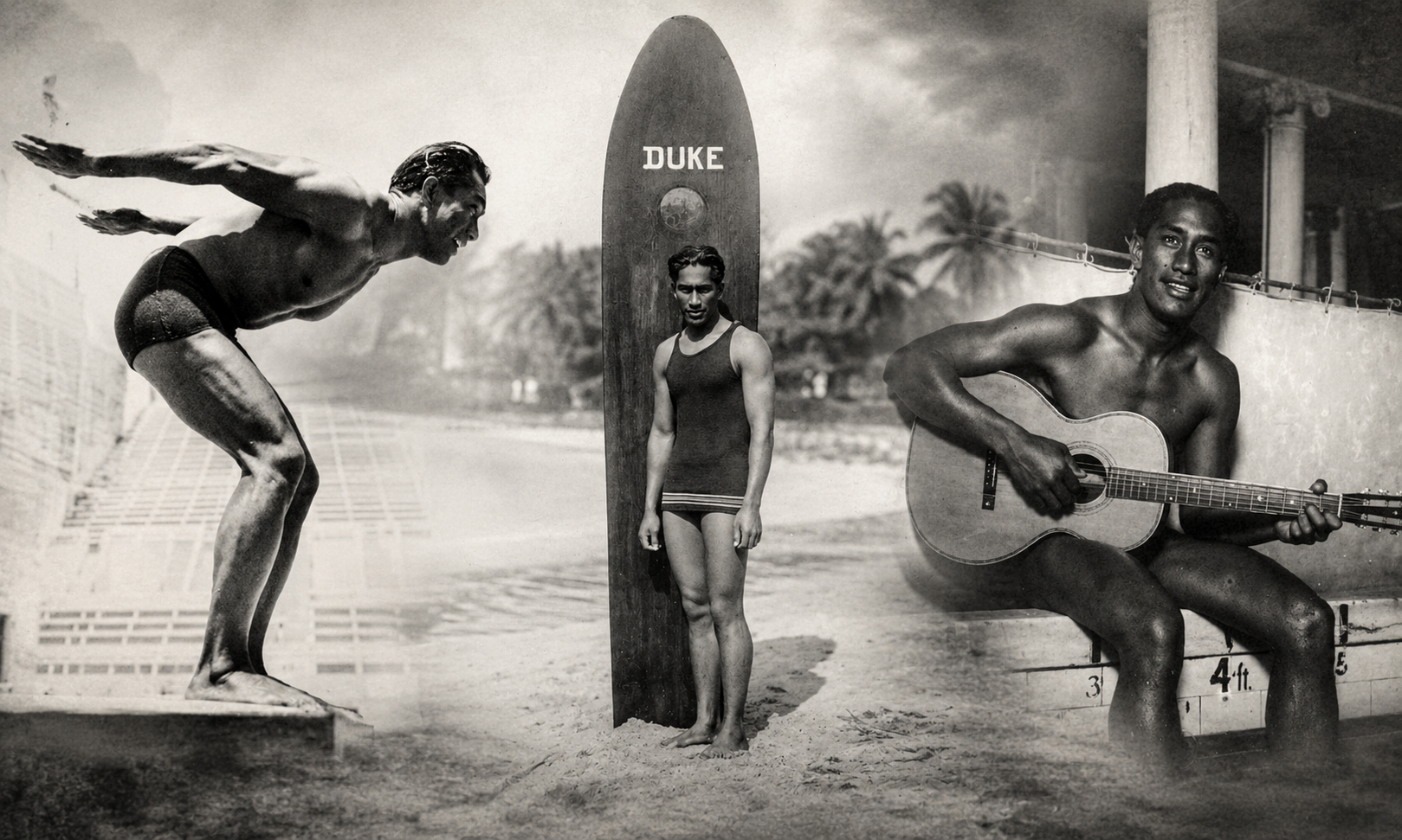 Duke Kahanamoku un nageur devenu un des peres du surf Duke Kahanamoku un nageur devenu un des peres du surf