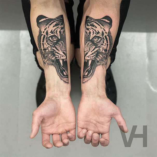 Symmetries - les demi-tatouages symétriques de Valentin Hirsch Les tatouages symetriques de Valentin Hirsch 6 Les-tatouages-symetriques-de-Valentin-Hirsch-6