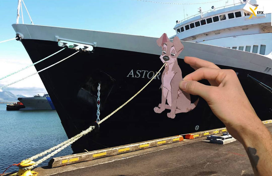 De la pop-culture en street art par Efix De la pop culture en street art par Efix 17 la belle et le clochard De-la-pop-culture-en-street-art-par-Efix-17-la-belle-et-le-clochard