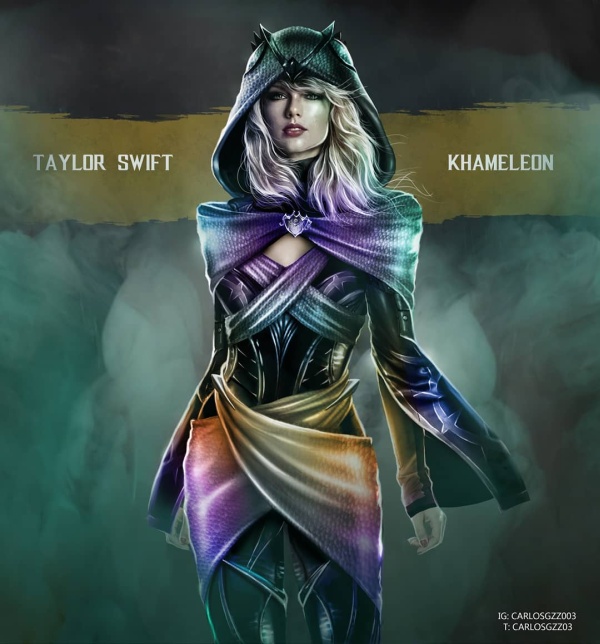 Des stars en personnages de Mortal Kombat Des stars en personnages de Mortal Combat 9 taylor swift khameleon Des-stars-en-personnages-de-Mortal-Combat-9-taylor-swift-khameleon