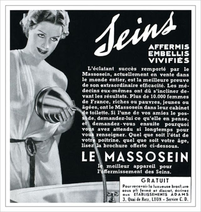 Le massossein et autres appareils hydrauliques de massage de poitrine de 1930 Le massossein roto star medecin bust appareils hydrauliques de massage de poitrine de 1930 pour raffermir les seins 6 Le-massossein-roto-star-medecin-bust-appareils-hydrauliques-de-massage-de-poitrine-de-1930-pour-raffermir-les-seins-6