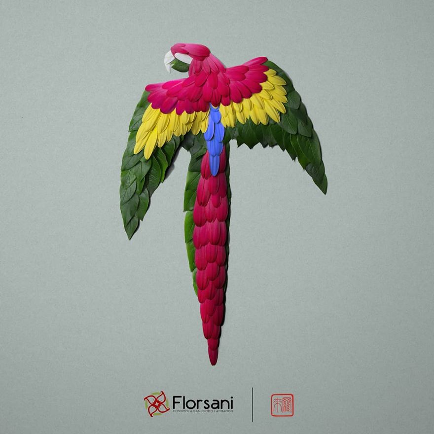 De nouveaux animaux en composition de fleurs par Raku Inoue De nouveaux animaux en composition de fleurs par Raku Inoue ikebana 7 perroquet De-nouveaux-animaux-en-composition-de-fleurs-par-Raku-Inoue-ikebana-7-perroquet