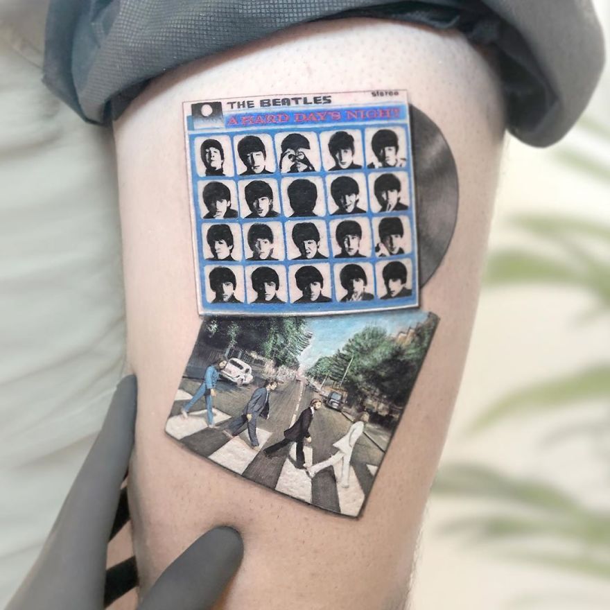Les petits tatouages pop-culture de Kozo Tattoo Les petits tatouages pop culture de Kozo Tattoo 13 beatles Les-petits-tatouages-pop-culture-de-Kozo-Tattoo-13-beatles