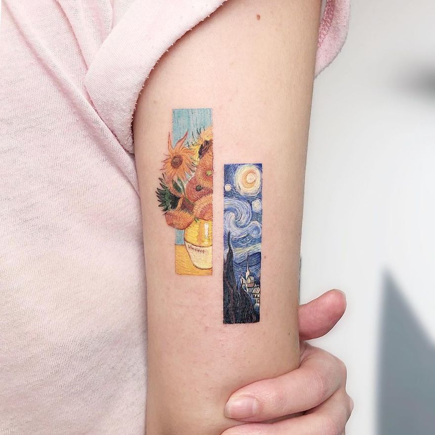 Les petits tatouages pop-culture de Kozo Tattoo Les petits tatouages pop culture de Kozo Tattoo 16 van ghog Les-petits-tatouages-pop-culture-de-Kozo-Tattoo-16-van-ghog