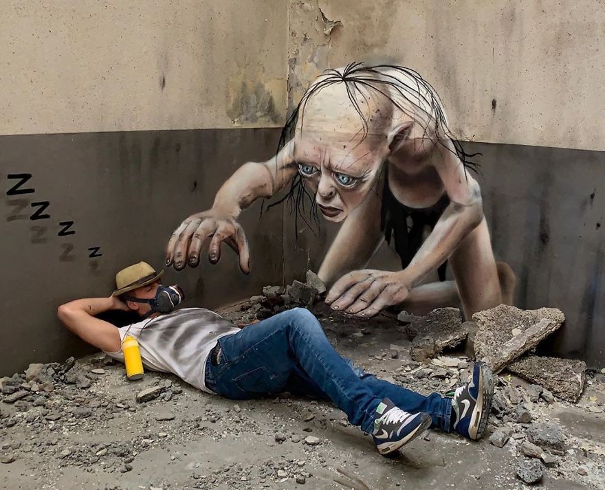 Le street art 3D de scaf Le street art 3D de scaf 5 Le-street-art-3D-de-scaf-5