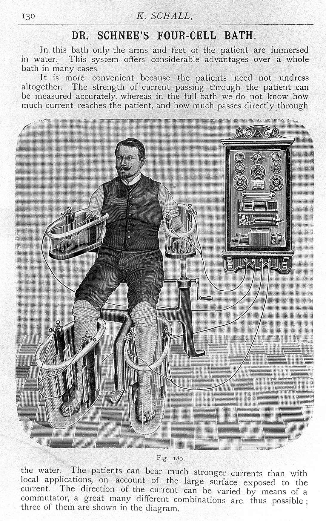 Bain à quatre cellules du Dr Schnee dans un catalogue médical de 1905 Bain à quatre cellules du Dr Schnee dans un catalogue médical de 1905