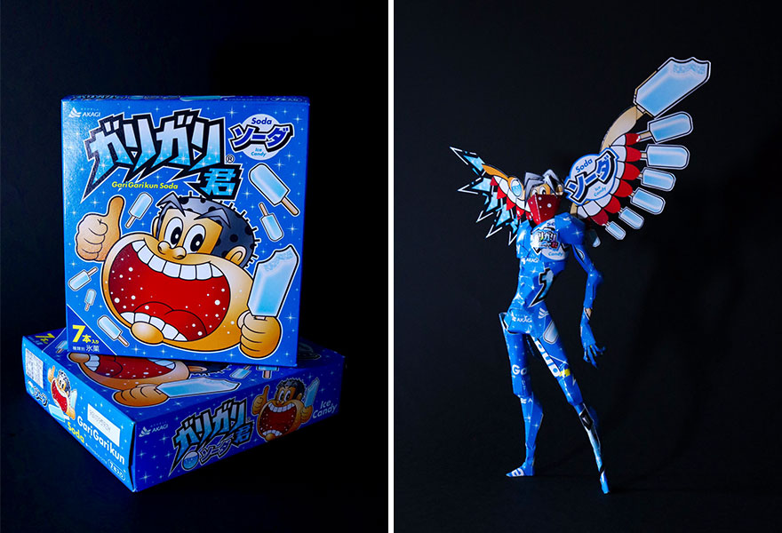 kirigami: des sculptures avec des emballages par Harukiru Des sculptures avec des emballages par Harukiru kirigami recyclage 12 Des-sculptures-avec-des-emballages-par-Harukiru-kirigami-recyclage-12