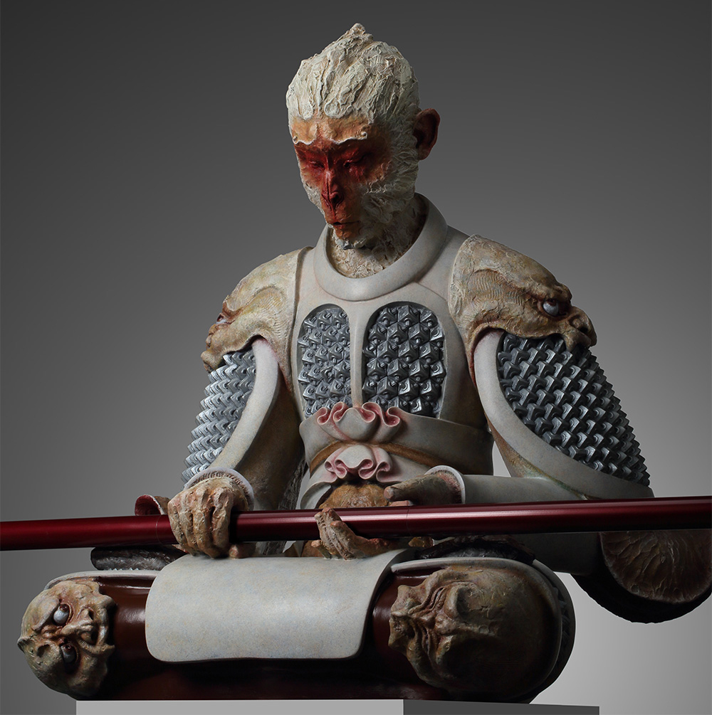 Les sculptures d'animaux de cuivre peints de Wang Ruilin Les sculptures d animaux de cuivre peints de Wang Ruilin 4 singe Les-sculptures-d-animaux-de-cuivre-peints-de-Wang-Ruilin-4-singe