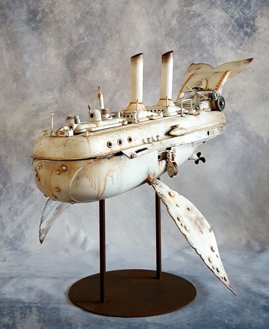 Les sculptures steampunk en objets recyclés de Arturas Tamasauskas De nouvelles sculptures steampunk en objets recycles par Arturas Tamasauskas 1 baleine blanche De- nouvelles-sculptures-steampunk-en-objets-recycles-par-Arturas-Tamasauskas-1-baleine-blanche