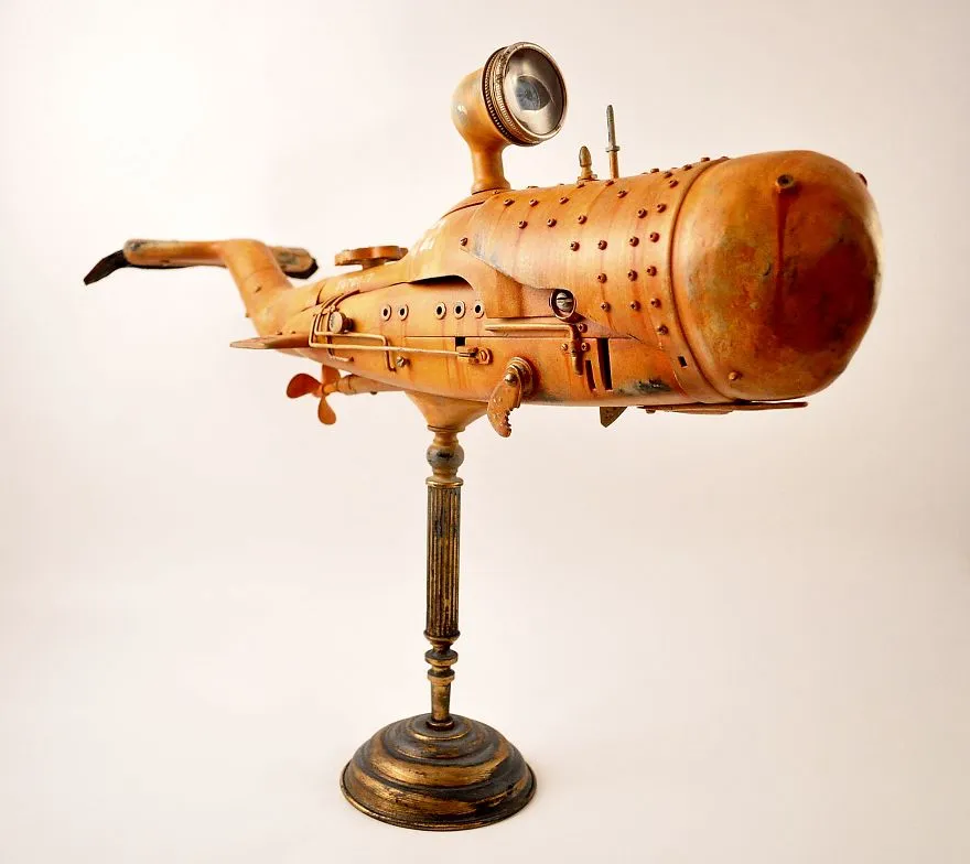 Les sculptures steampunk en objets recyclés de Arturas Tamasauskas De nouvelles sculptures steampunk en objets recycles par Arturas Tamasauskas 15 baleine bathyscaphe De-nouvelles-sculptures-steampunk-en-objets-recycles-par-Arturas-Tamasauskas-15-baleine-bathyscaphe
