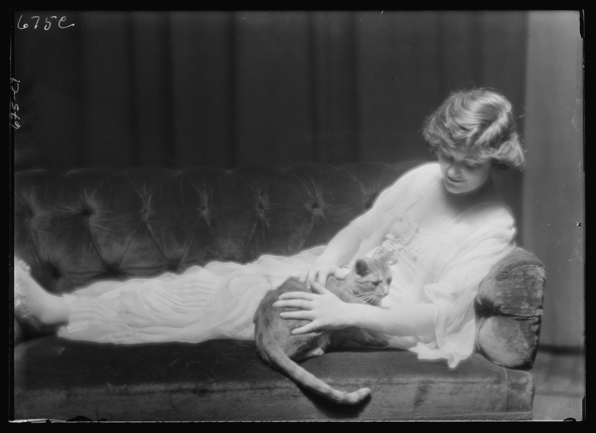 Déjà début du 20eme siècle, des portraits de femmes avec des chats par Arnold Genthe Deja debut du 20eme siecle des portraits de femmes avec des chats par Arnold Genthe 22 http://hdl.loc.gov/loc.pnp/agc.7a13881