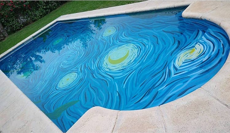 Une piscine nuit étoilée de Van Gogh Une piscine nuit etoilee de Van Gogh 4 Une-piscine-nuit-etoilee-de-Van-Gogh-4
