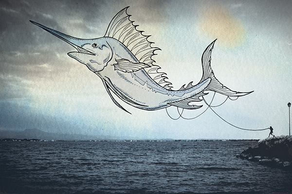 Oceanographies - des animaux marins flottant au dessus des eaux comme des cerf-volants Oceanographies des animaux marins flottant au dessus des eaux 3 espadon Oceanographies-des-animaux-marins-flottant-au-dessus-des-eaux-3-espadon