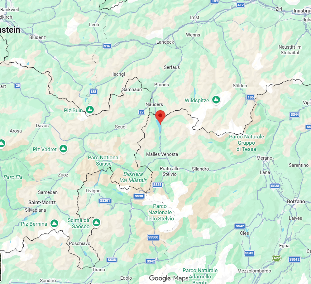 clocher du lac de Resia curon graun Italie maps clocher du lac de Resia curon graun Italie maps
