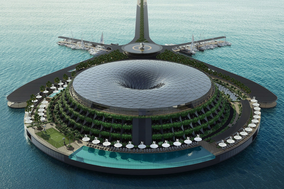 un projet d' hotel flottant en rotation au Quatar un projet d hotel flottant en rotation au Quatar 3 un-projet-d-hotel-flottant-en-rotation-au-Quatar-3
