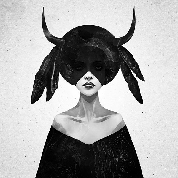 Les portraits de femme en noir et blanc surréalistes avec un zest de couleur de Ruben Ireland Les portraits de femme en noir et blanc surrealistes de Ruben Ireland 7 Les-portraits-de-femme-en-noir-et-blanc-surrealistes-de-Ruben-Ireland-7