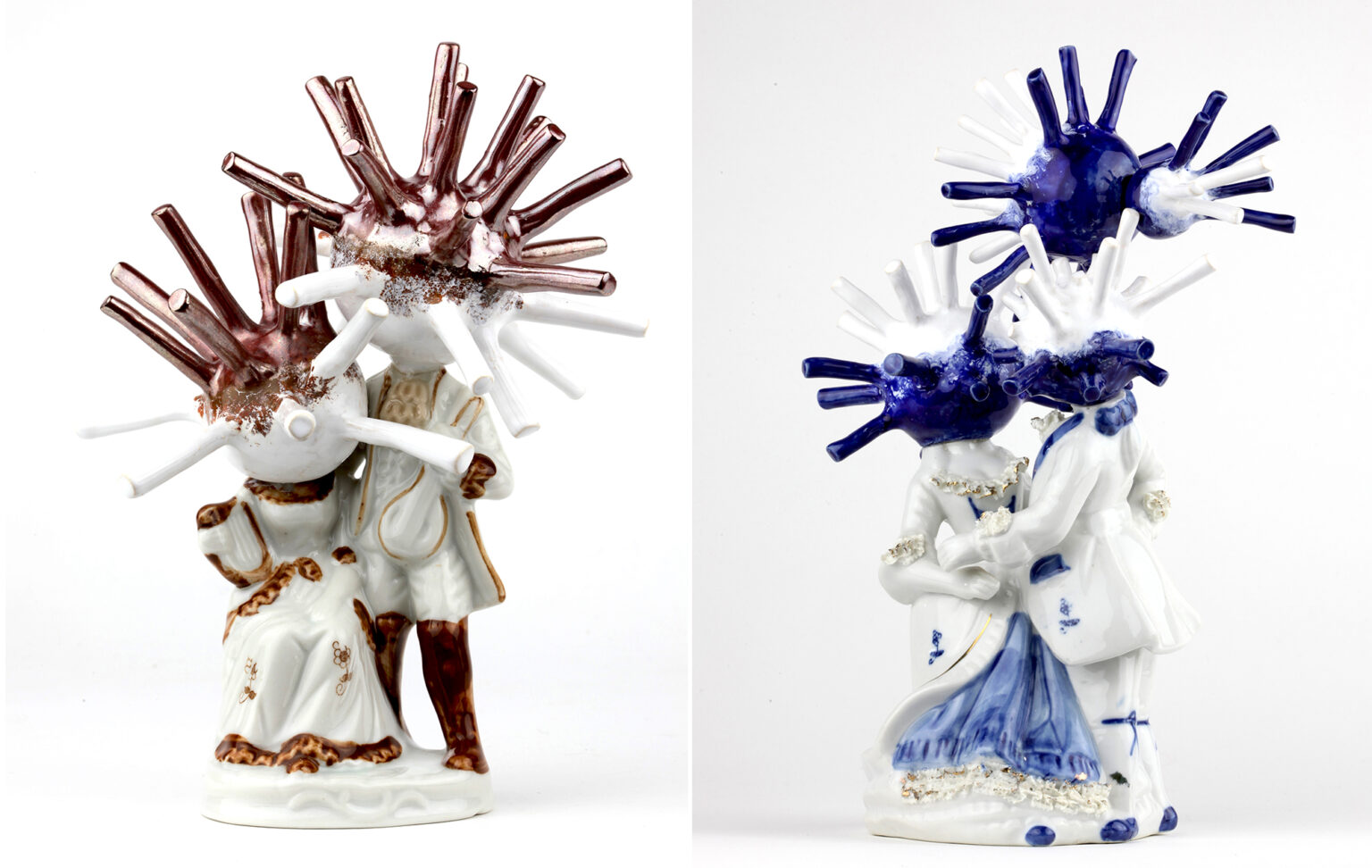 Des figurines satyriques du coronavirus en porcelaine par Chrystl Rijkeboer Des figurines satyriques du coronavirus en porcelaine par Chrystl Rijkeboer 4 Des-figurines-satyriques-du-coronavirus-en-porcelaine-par-Chrystl-Rijkeboer-4