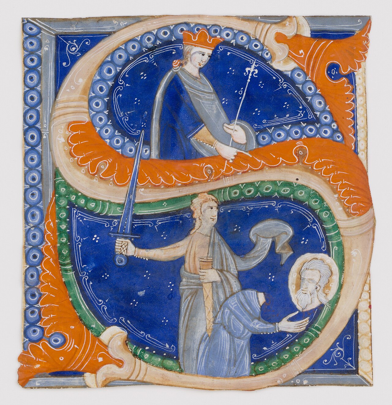 Décapitation de saint Paul dans une enluminure médiévale vers 1278 Décapitation de saint Paul dans une enluminure médiévale vers 1278