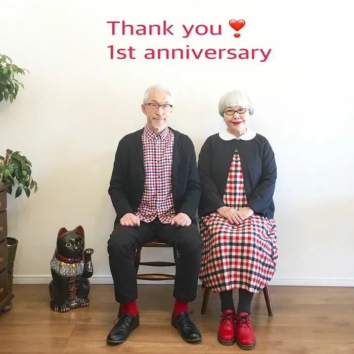 Bon et Pon, ce couple japonais assorti chaque jour depuis de nombreuses années Bon et Pon ce couple japonais assorti chaque jour depuis de nombreuses annees 18 Bon-et-Pon-ce-couple-japonais-assorti-chaque-jour-depuis-de-nombreuses-annees