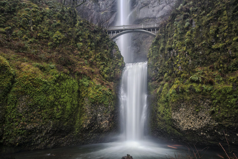Chutes de Multnomah dans la Columbia River Gorge en Oregon