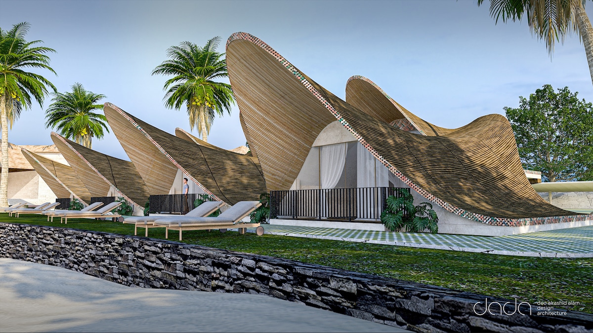 Un concept de bungalows en forme de coquillage aux Philippines Un concept de bungalows en forme de coquillage au Philippines 10 Un-concept-de-bungalows-en-forme-de-coquillage-au-Philippines-10