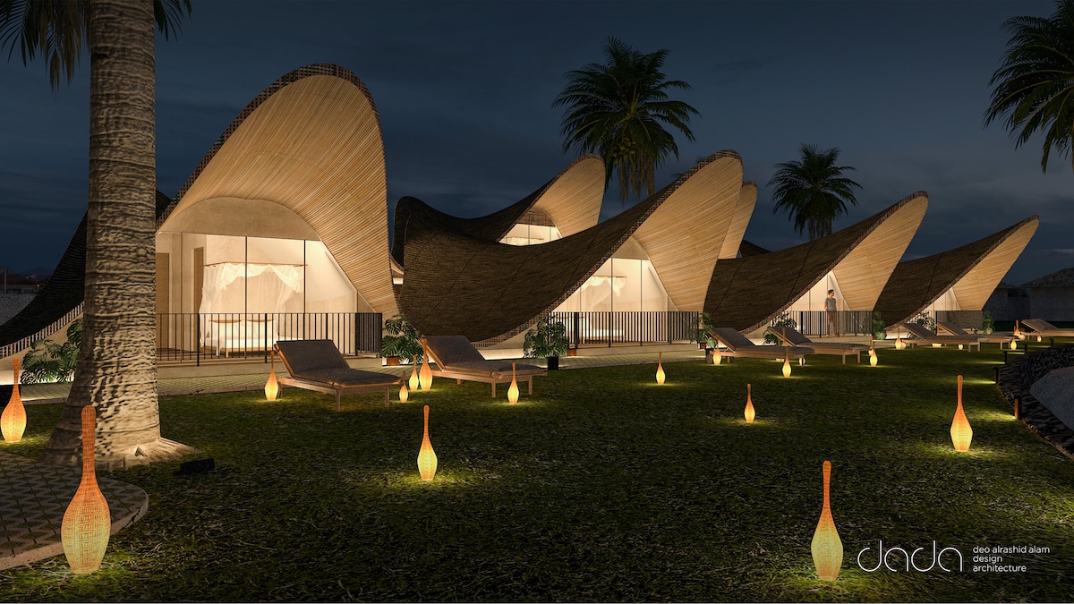 Un concept de bungalows en forme de coquillage aux Philippines Un concept de bungalows en forme de coquillage au Philippines 12 Un-concept-de-bungalows-en-forme-de-coquillage-au-Philippines-12