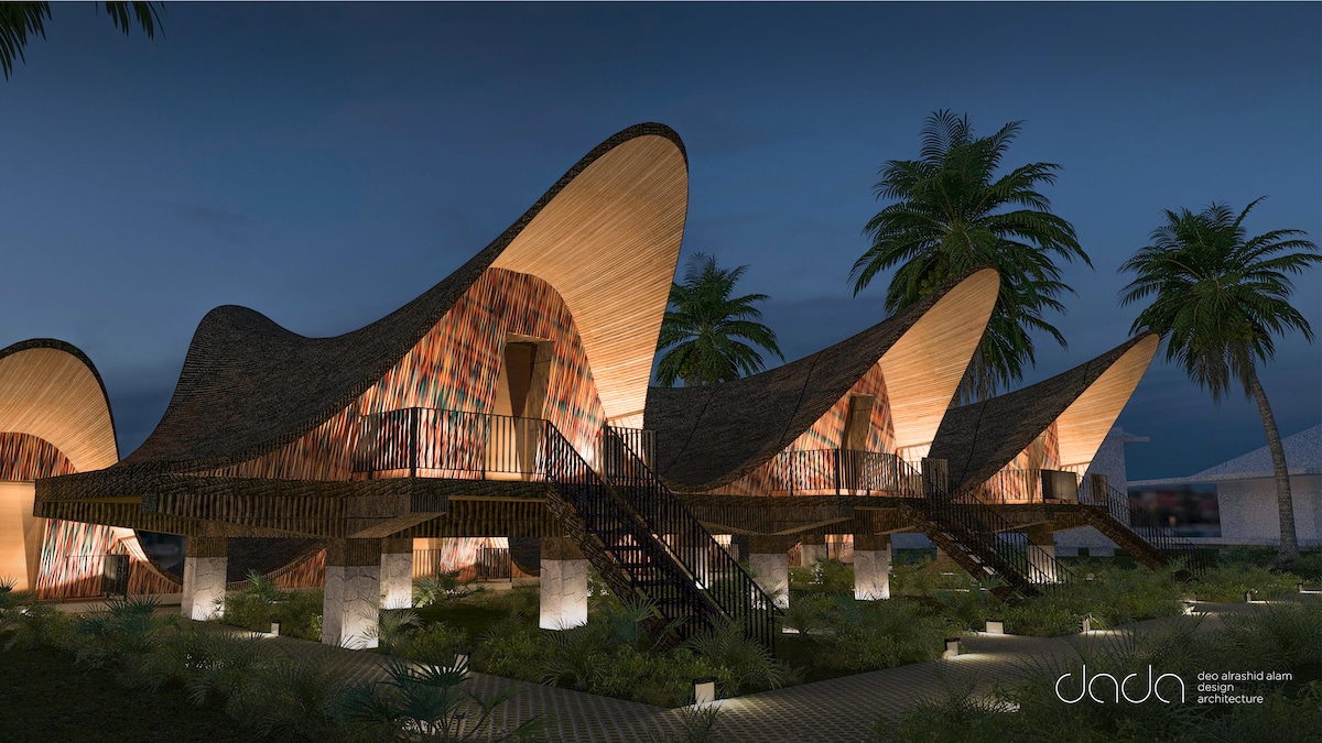 Un concept de bungalows en forme de coquillage aux Philippines Un concept de bungalows en forme de coquillage au Philippines 3 Un-concept-de-bungalows-en-forme-de-coquillage-au-Philippines-3