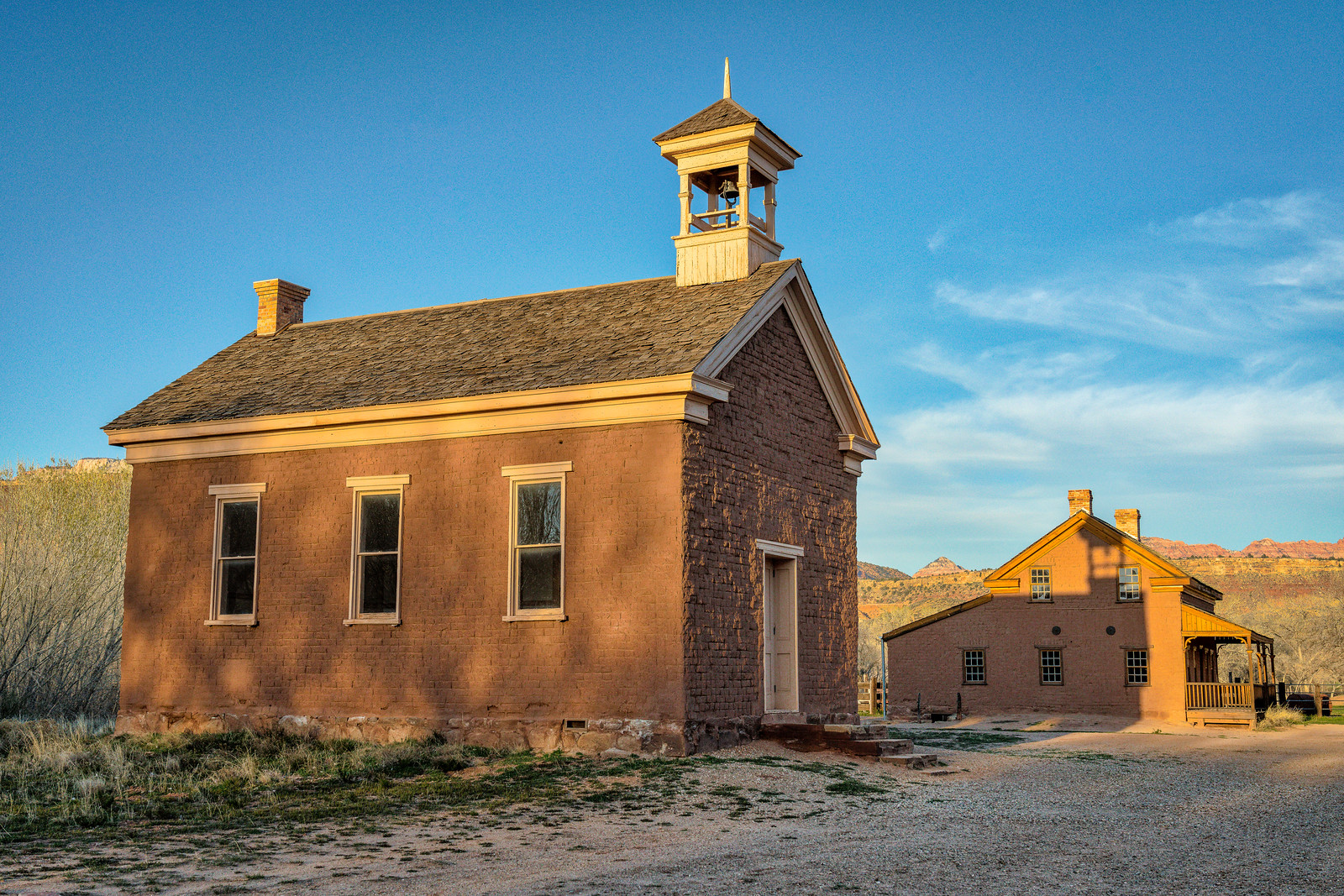 ecole grafton 1886 ville fantome utah Ancienne école de Grafton construite en 1886, dans la ville fantôme de l'Utah près de Zion National Park.