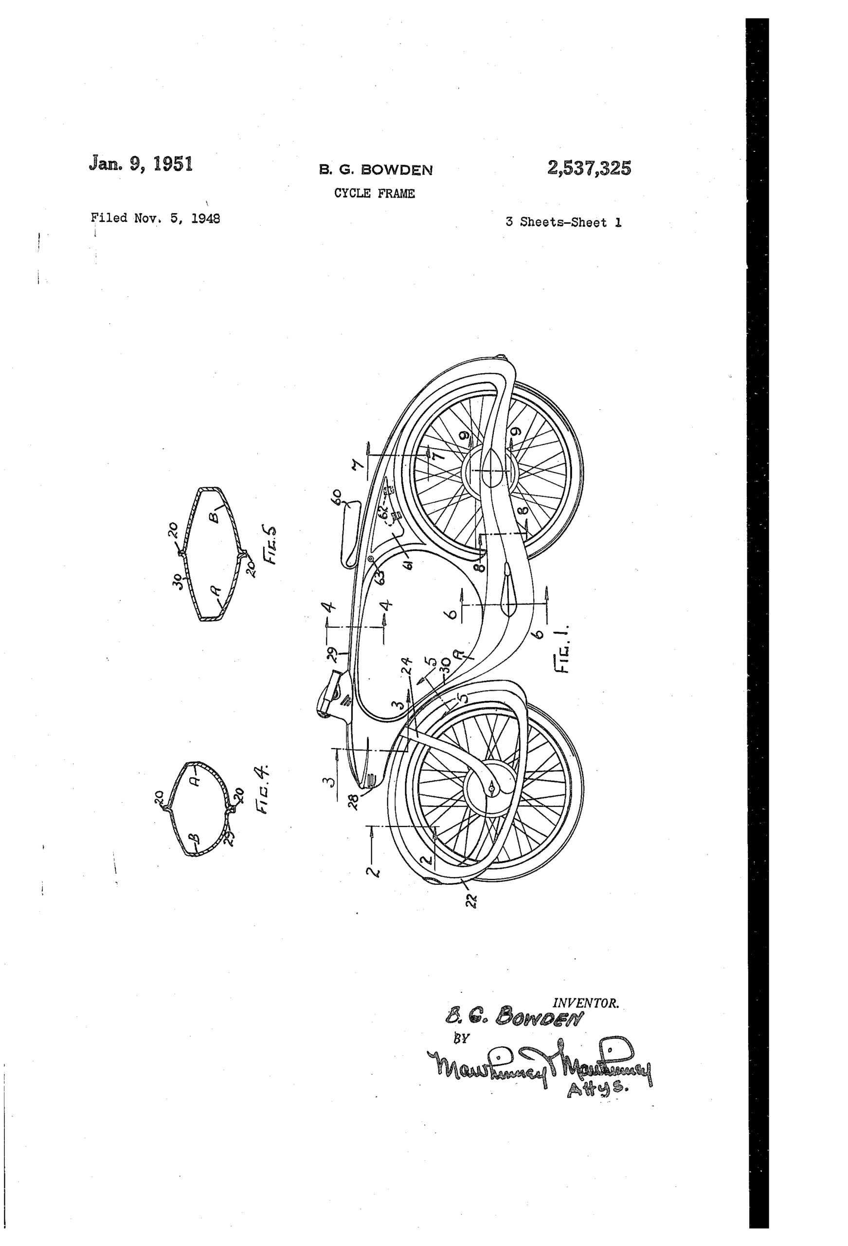 Brevet du vélo futuriste de Benjamin Bowden à l’origine du Spacelander Brevet du vélo futuriste de Benjamin Bowden à l’origine du Spacelander