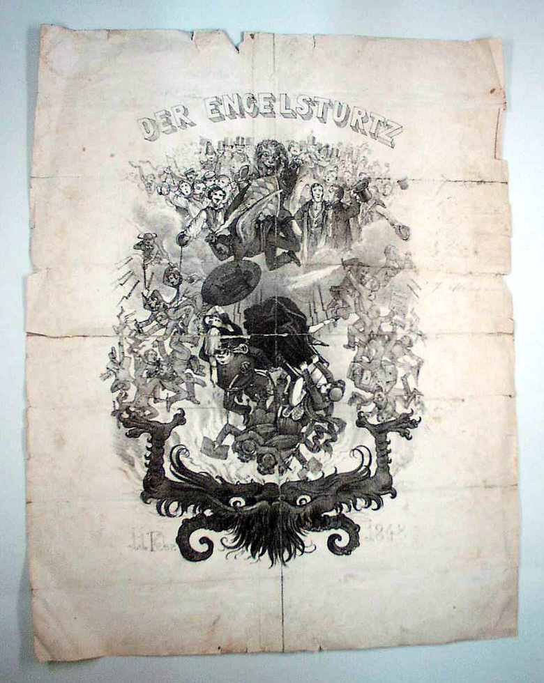 Caricature de Lola Montez à Munich pendant la crise de 1848 Caricature de Lola Montez à Munich pendant la crise de 1848