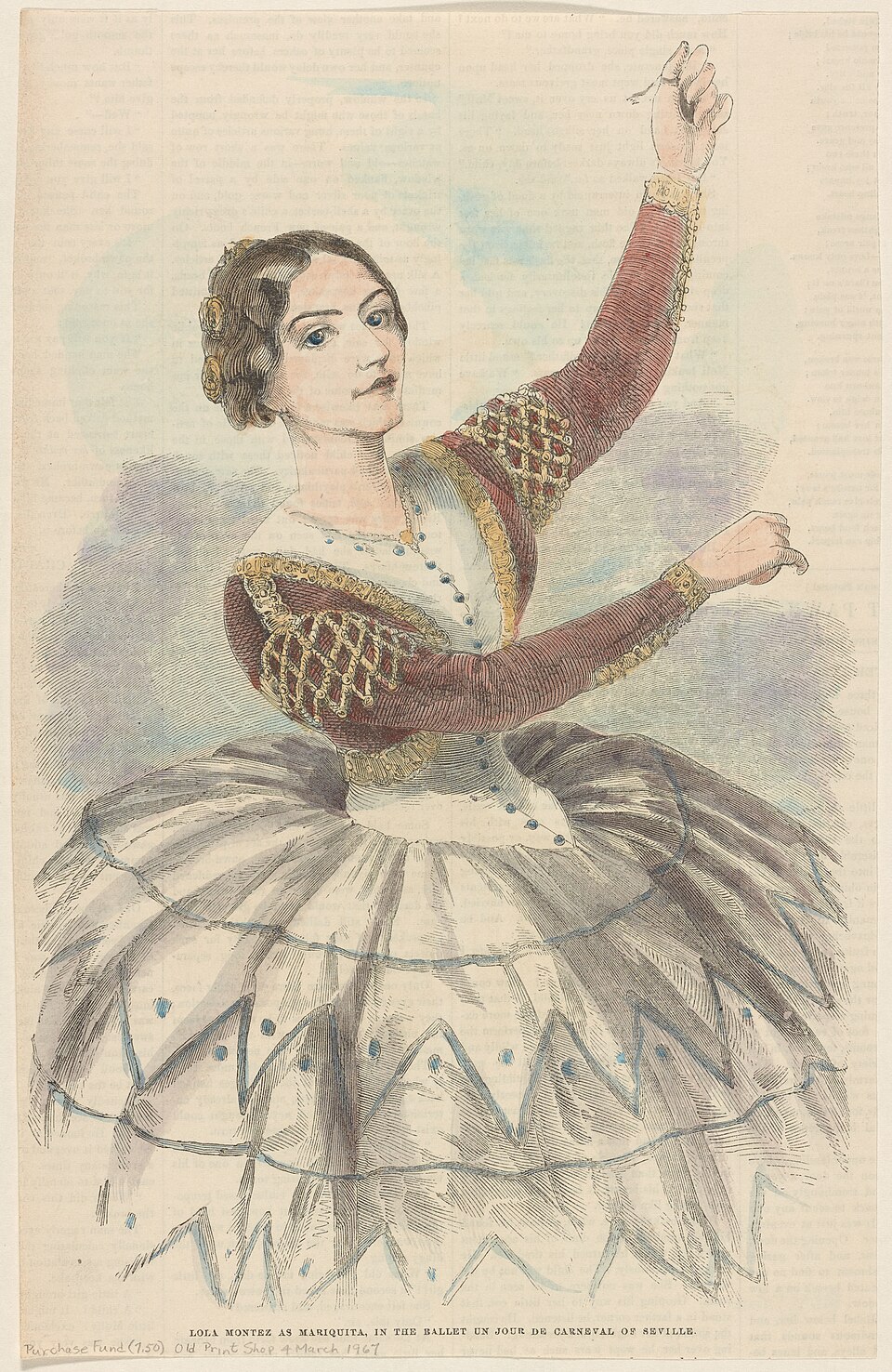 Lola Montez danseuse en costume de scène en 1852 Lola Montez danseuse en costume de scène en 1852