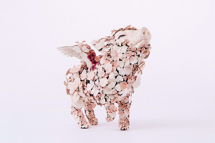 Des sculptures d’animaux en feuilles de métal par Taiichiro Yoshida Les sculptures d animaux en fleurs metalliques de Taiichiro Yoshida 2 Les-sculptures-d-animaux-en-fleurs-metalliques-de-Taiichiro-Yoshida-2