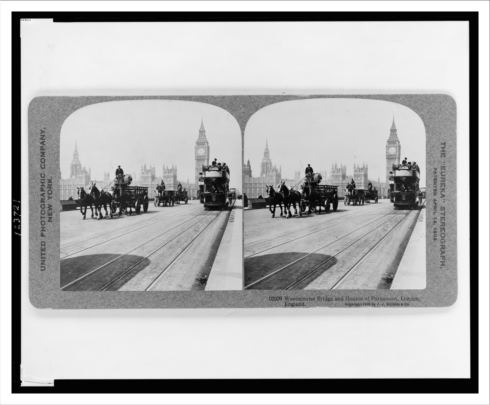 Westminster Bridge et le palais de Westminster à Londres vers 1909 Westminster Bridge et le palais de Westminster à Londres vers 1909