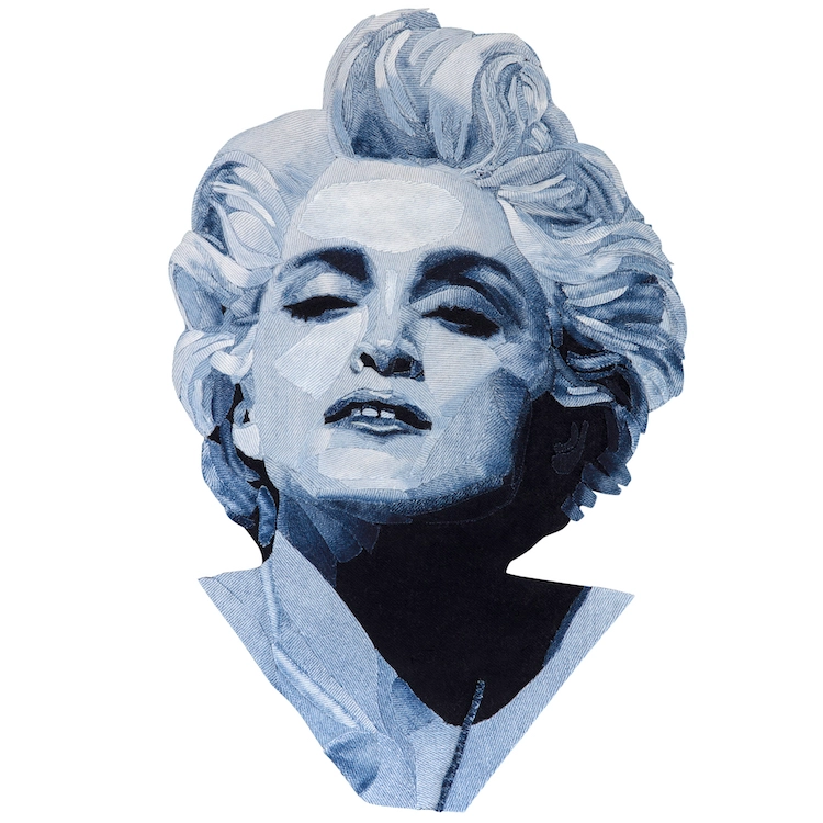 Denim Legends - des portraits en jeans par Ian Berry Denim Legends des portraits en jeans par Ian Berry 2 madonna Denim-Legends-des-portraits-en-jeans-par-Ian-Berry-2-madonna