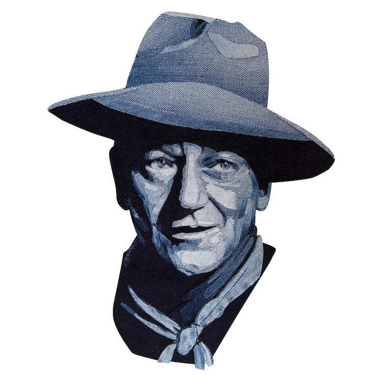 Denim Legends - des portraits en jeans par Ian Berry Denim Legends des portraits en jeans par Ian Berry 4 john wayne Denim-Legends-des-portraits-en-jeans-par-Ian-Berry-4-john-wayne