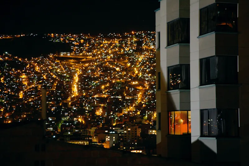 la paz bolivie vue de nuit 2 la paz bolivie vue de nuit 2
