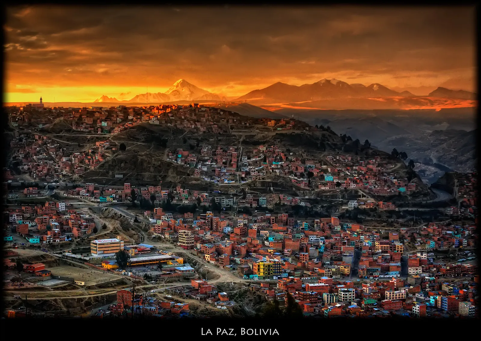 la paz bolivie vue de nuit la paz bolivie vue de nuit