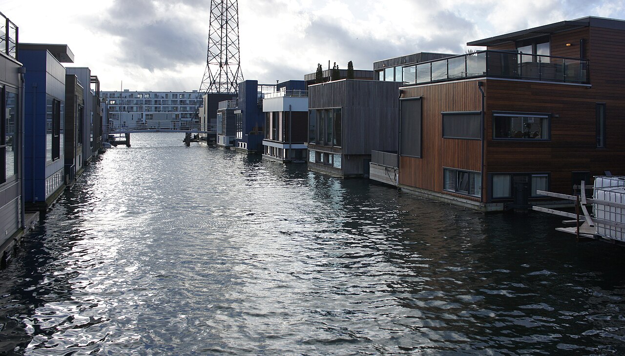 Maisons flottantes de Waterbuurt à Amsterdam Maisons flottantes de Waterbuurt à Amsterdam