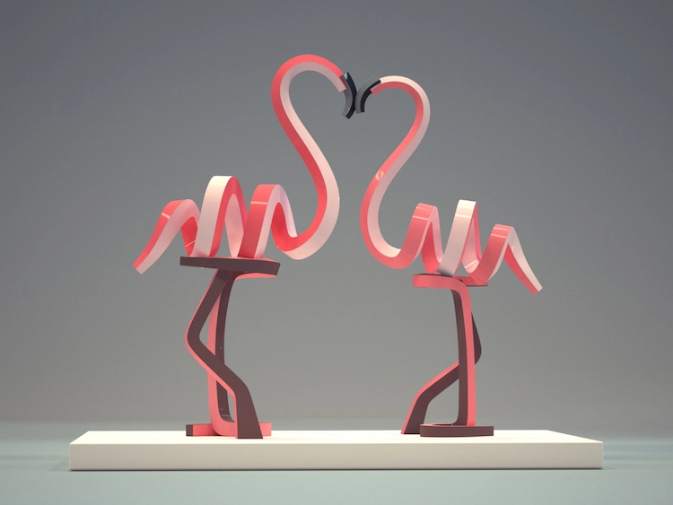 Les sculptures minimalistes de chats et autres de Lee Sangsoo Les sculptures minimalistes de chats et autres de Lee Sangsoo 2 flamants roses Les-sculptures-minimalistes-de-chats-et-autres-de-Lee-Sangsoo-2-flamants-roses