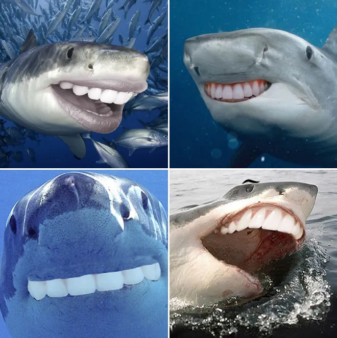 Des requins avec des dents humaines Des requins avec des dents humaines photoshop surrealiste hybride 9 Des-requins-avec-des-dents-humaines-photoshop-surrealiste-hybride