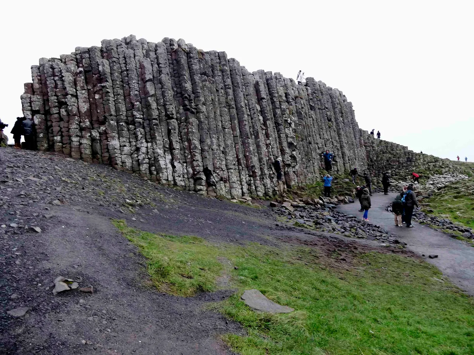 Giant’s Organ avec ses longues colonnes verticales de basalte sur la côte de la Chaussée des Géants Giant’s Organ avec ses longues colonnes verticales de basalte sur la côte de la Chaussée des Géants