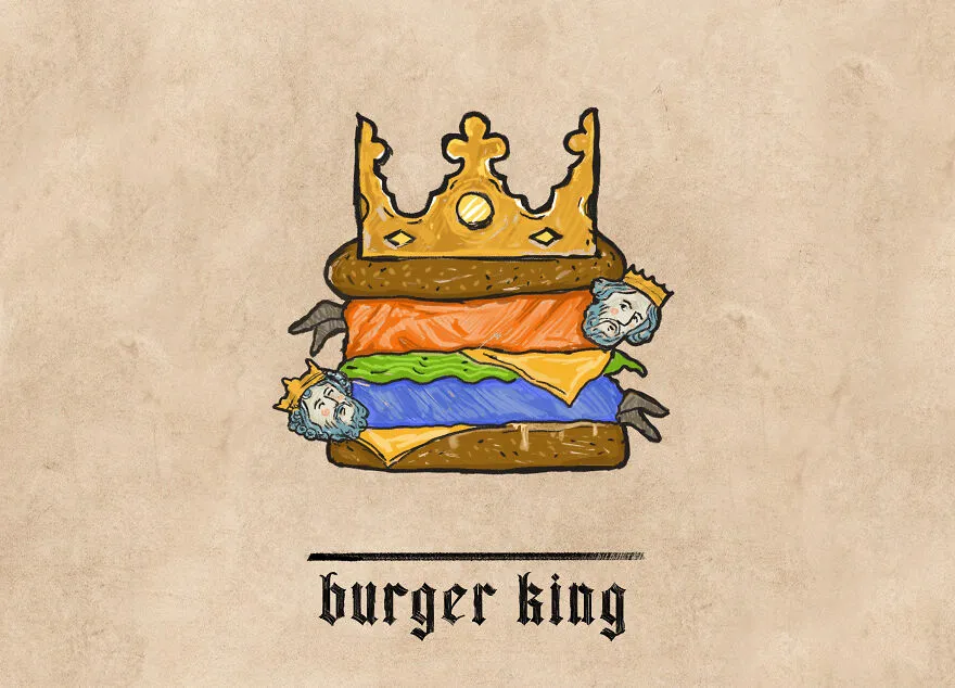 10 logos de marques en version médiévale grotesque 10 logos de marques en version medievale grotesque medieval branding 2 burger king 10-logos-de-marques-en-version-medievale-grotesque-medieval-branding-2-burger-king