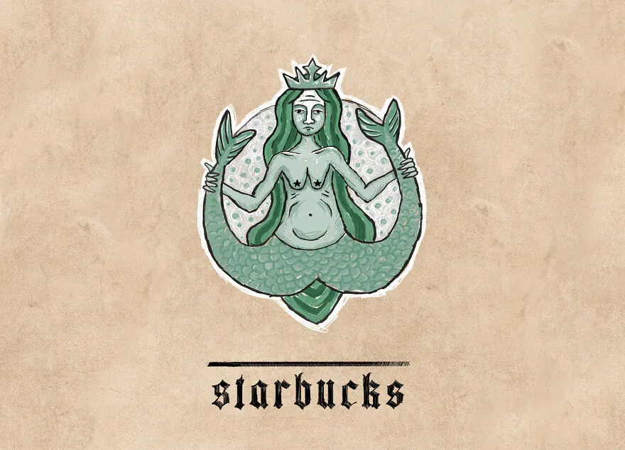 10 logos de marques en version médiévale grotesque 10 logos de marques en version medievale grotesque medieval branding 6 starbucks 10-logos-de-marques-en-version-medievale-grotesque-medieval-branding-6-starbucks